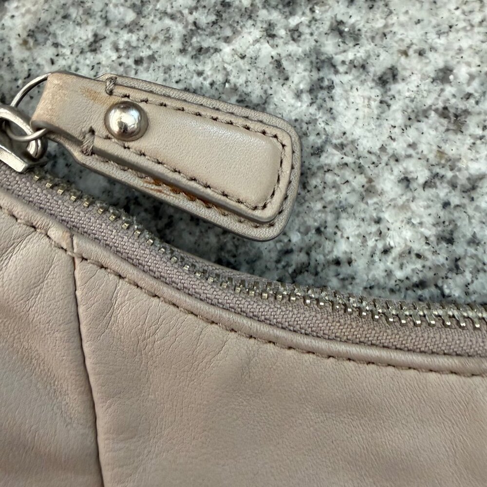 Coach Kristen Taupe Grey Leather Hobo Bag - Picture 10 of 15